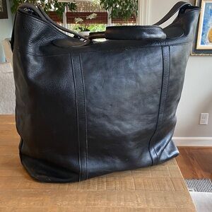 Black Leather Travel  Bag